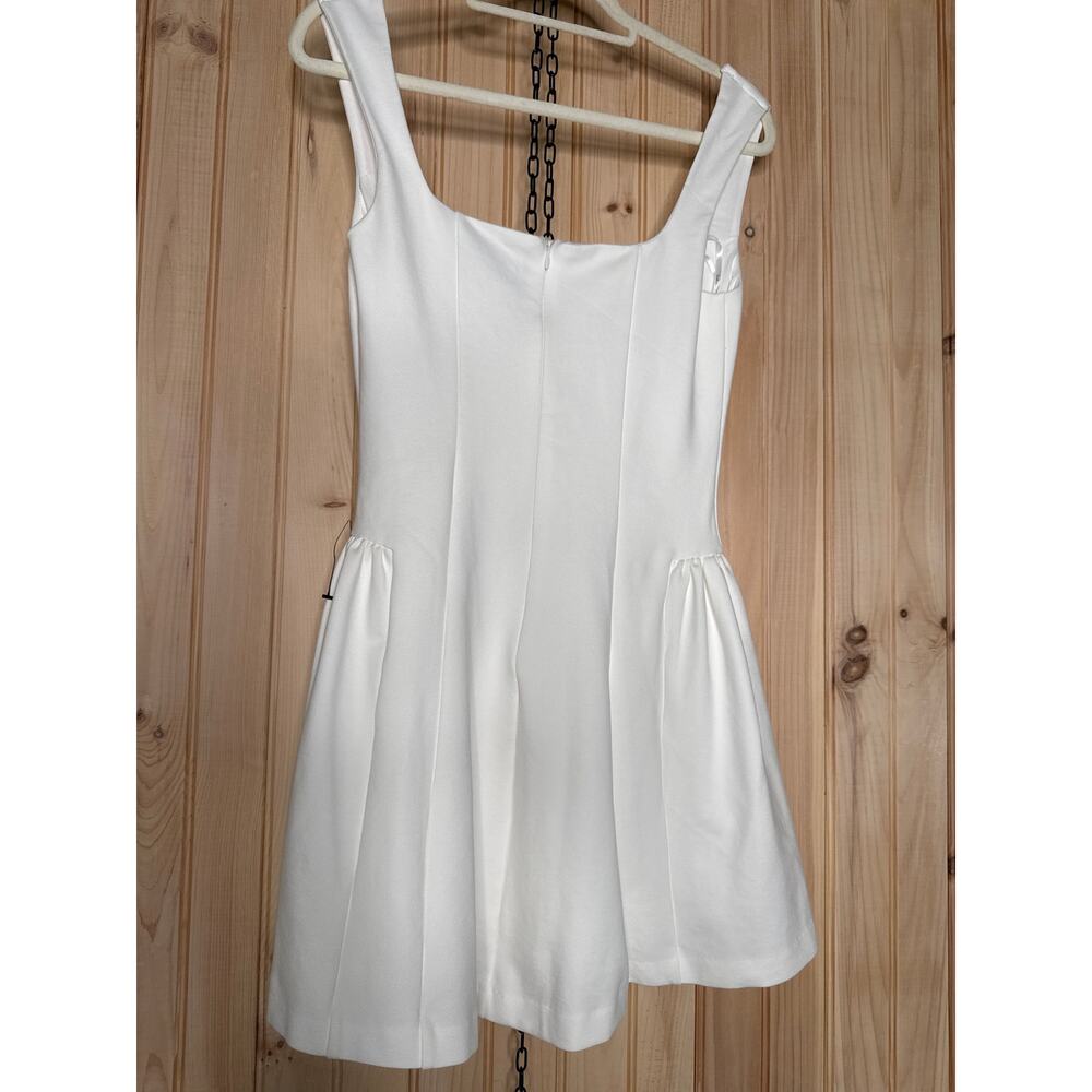 NWOT Lulus Roetta White Sleeveless Pleated Mini Dress Party Cocktail Classy Sz M - Picture 6 of 9